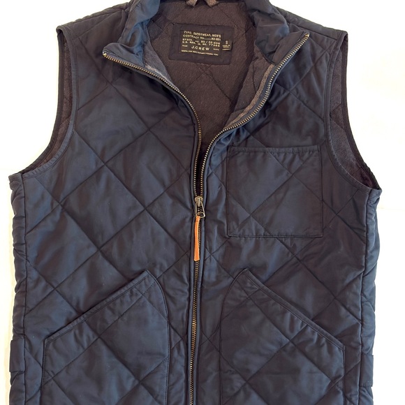 J CREW Men's Black Quilted Vest S Small - Picture 2 of 8